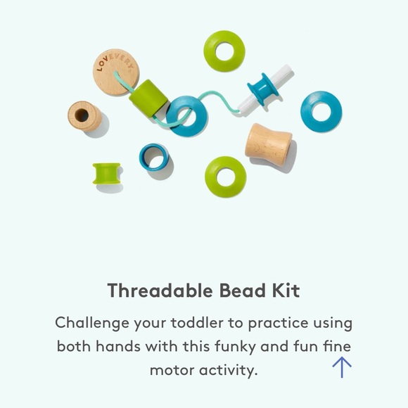 LOVEVERY Threadable Bead Kit & Organic Cotton Sensory Pouch Bundle Learning Toy - Picture 8 of 9